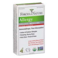 FORCES OF NATURE Allergy Organic Medicine, Maximum Strength, ImmuneDrops, Fast Absorption