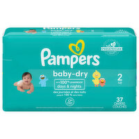 Pampers Diapers, Baby Dry, 2 (12-18 lb), Jumbo Pack