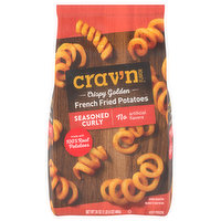 Crav'n Flavor French Fried Potatoes, Crispy Golden, Seasoned, Curly - 24 Ounce 