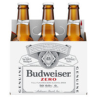 Budweiser Beer, Zero - 6 Each 