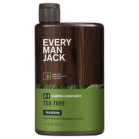 Every Man Jack Shampoo + Conditioner, Thickening, Tea Tree, 2 in 1