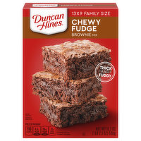 Duncan Hines Brownie Mix, Chewy Fudge, Family Size - 18.3 Ounce 