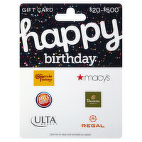 Happy Birthday Gift Card, $20-$500 - 1 Each 