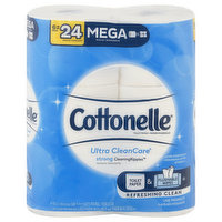Cottonelle Toilet Paper, Cleaning Ripples, Mega Rolls, 1-Ply