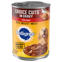 Pedigree Food for Dogs, with Beef, Choice Cuts in Gravy - 13.2 Ounce