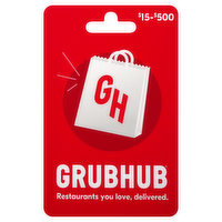 Grub Hub Gift Card, $15-$500 - 1 Each 