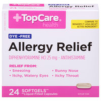 TopCare Allergy Relief, 25 mg, Softgels - 24 Each 