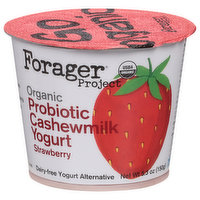 Forager Project Cashewmilk Yogurt, Dairy-Free, Organic, Strawberry, Probiotic