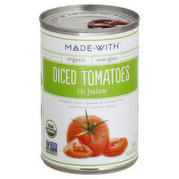 Made-With Tomatoes, Organic, in Juice, Diced - 14.5 Ounce 