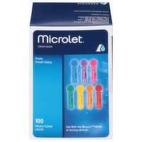 Microlet Lancets, Silicone-Coated, Colored - 100 Each 