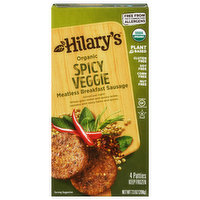 Hilary's Patties, Organic, Spicy Veggie - 4 Each