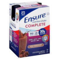 Ensure Nutrition Shake, Milk Chocolate - 4 Each 