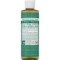 Dr. Bronner's Soap, Pure-Castile, 18-in-1 Hemp, Almond - 8 Ounce 