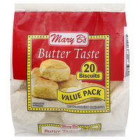 Mary Bs Biscuits, Butter Taste, Value Pack - 20 Each 