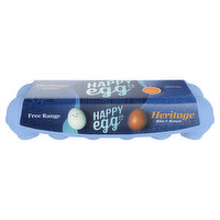 Happy Egg Co. Eggs, Heritage, Blue & Brown, Large - 12 Each