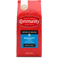 Community Coffee Breakfast Blend Medium Roast Whole Bean Ground Coffee - 12 Ounce 