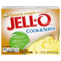 Jell-O Pudding & Pie Filling, Banana Cream - 4.6 Ounce 