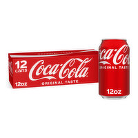 Coca-Cola Soda Soft Drink, 12 fl oz, 12 Ct - 12 Fluid ounce 