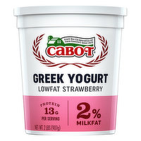 Cabot Yogurt, Greek, Low Fat, Strawberry