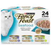 Fancy Feast Gravy Wet Cat Food Variety Pack, Seafood Grilled Collection - 4.5 Pound 