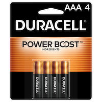 Duracell Batteries, Alkaline, AAA, 1.5 V, 4 Pack - 4 Each 