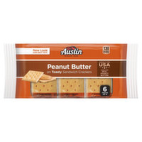 Austin Sandwich Crackers, Peanut Butter - 6 Each