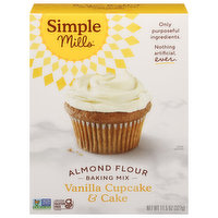 Simple Mills Almond Flour Baking Mix, Vanilla Cupcake & Cake - 11.5 Ounce 