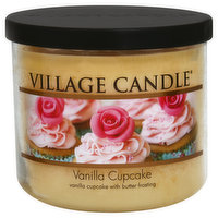 Village Candle Candle, Vanilla Cupcake, Glass Cylinder