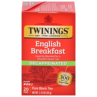 Twinings Twinings of London English Breakfast Decaffeinated 100% Pure Black Tea 20 CT - 1.41 Ounce 