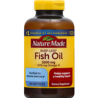 Nature Made Fish Oil, Burp-Less, 1000 mg, Softgels - 150 Each 