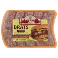 Johnsonville Bratwurst, Beer, Brats - 19 Ounce 