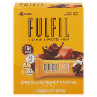 Fulfil Vitamin & Protein Bar, Chocolate Peanut Caramel Flavor - 4 Each 