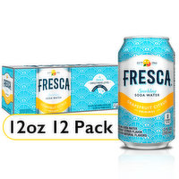 Fresca Sparkling Soda Water, Grapefruit Citrus, Original, Fridge Pack - 12 Each 