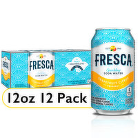 Fresca Sparkling Soda Water, Grapefruit Citrus, Original, Fridge Pack