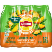 Lipton Green Tea, Pineapple Mango, Immune Support - 12 Each 
