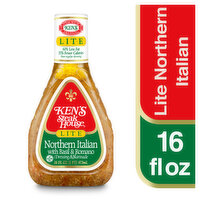 Ken's Steak House Dressing & Marinade, Lite. Northern Italian with Basil & Romano - 16 Fluid ounce 