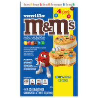 M&M's Cookie Sandwiches, Vanilla, 4 Pack