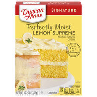 Duncan Hines Cake Mix, Lemon Supreme, Perfectly Moist - 15.25 Ounce 