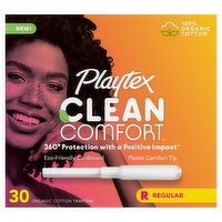 Playtex Tampons, Organic Cotton, Regular - 30 Each 