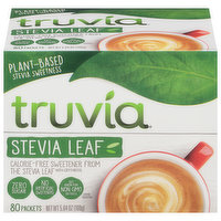 Truvia Sweetener, Calorie-Free, Stevia Leaf - 80 Each 