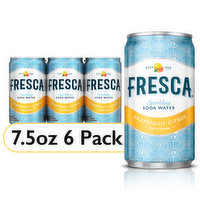 Fresca Soda Water, Grapefruit Citrus, Sparkling, Original - 6 Each 