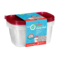 Simply Done Snap And Store Deep Dish Containers & Lids - 64 Ounce 