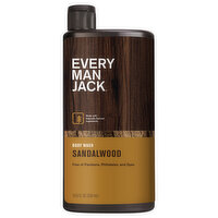 Every Man Jack Body Wash and Shower Gel, Sandalwood - 16.9 Fluid ounce 