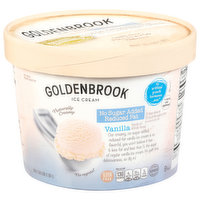 Goldenbrook Ice Cream, No Sugar Added, Reduced Fat, Vanilla - 0.5 Gallon 