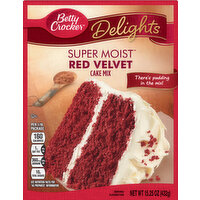 Betty Crocker Cake Mix, Super Moist, Red Velvet - 15.25 Ounce 