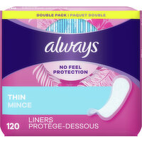 Always Liners, Thin, Double Pack - 120 Each 