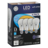 GE Light Bulbs, LED, Soft White, 10 Watts, 4 Pack - 4 Each 