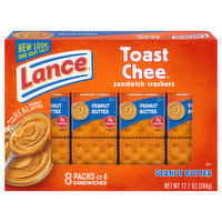 Lance Sandwich Crackers, Peanut Butter, 8 Packs