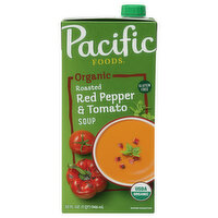 Pacific Foods Soup, Organic, Roasted Red Pepper & Tomato - 32 Fluid ounce 