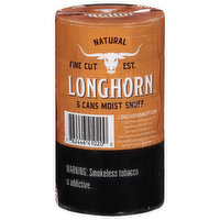 LongHorn Moist Snuff, Natural, Fine Cut